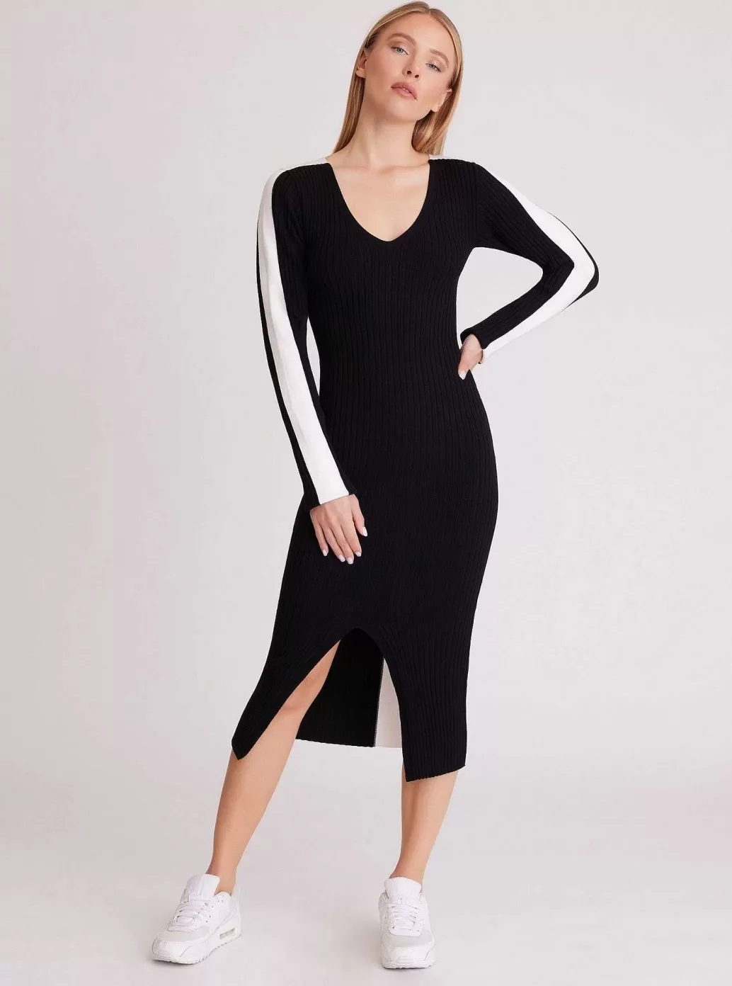 Blanc Noir Blair Trui-Jurk Met V-Hals*Vrouwen Truien