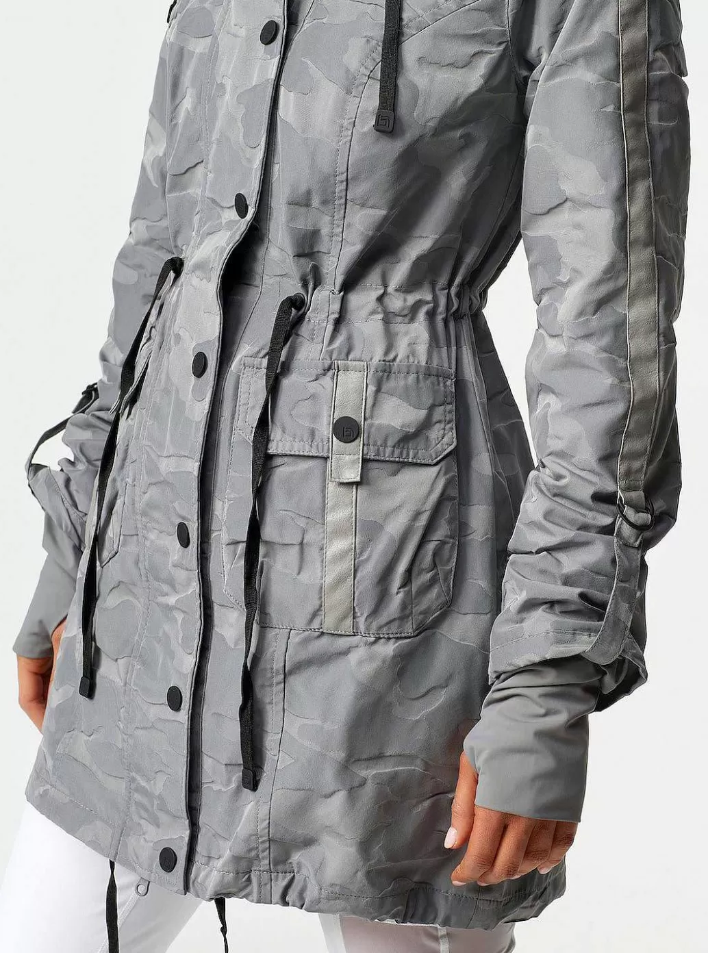 Blanc Noir Camo Anorak - Middelgrijs Haaienleer*Vrouwen Jassen En Anoraks