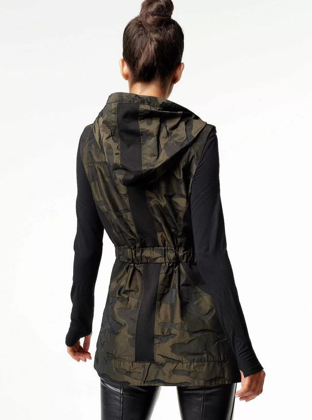 Blanc Noir Camo Langwerpig Vest*Vrouwen Olijf