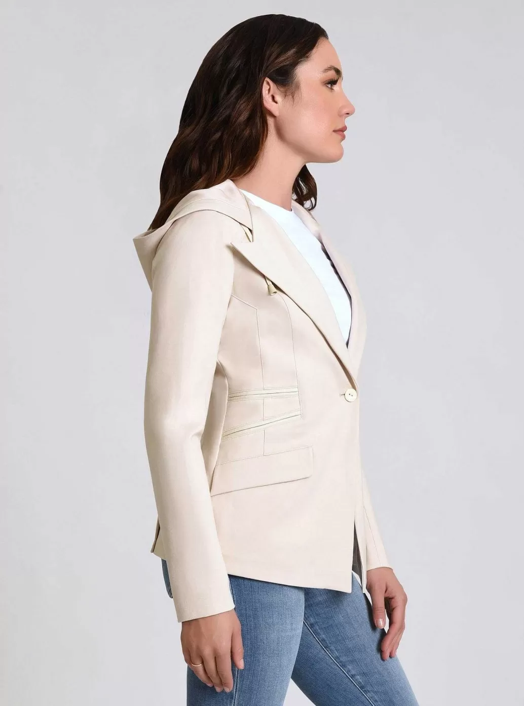 Blanc Noir Gayatri Blazer Met Capuchon*Vrouwen Marineblauw