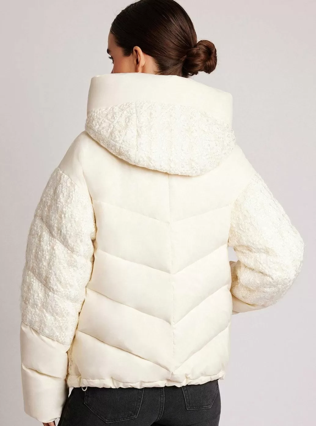 Blanc Noir Irina Boucle Puffer Gouden Versieringen Met Dons Gevuld*Vrouwen Puffers En Jassen