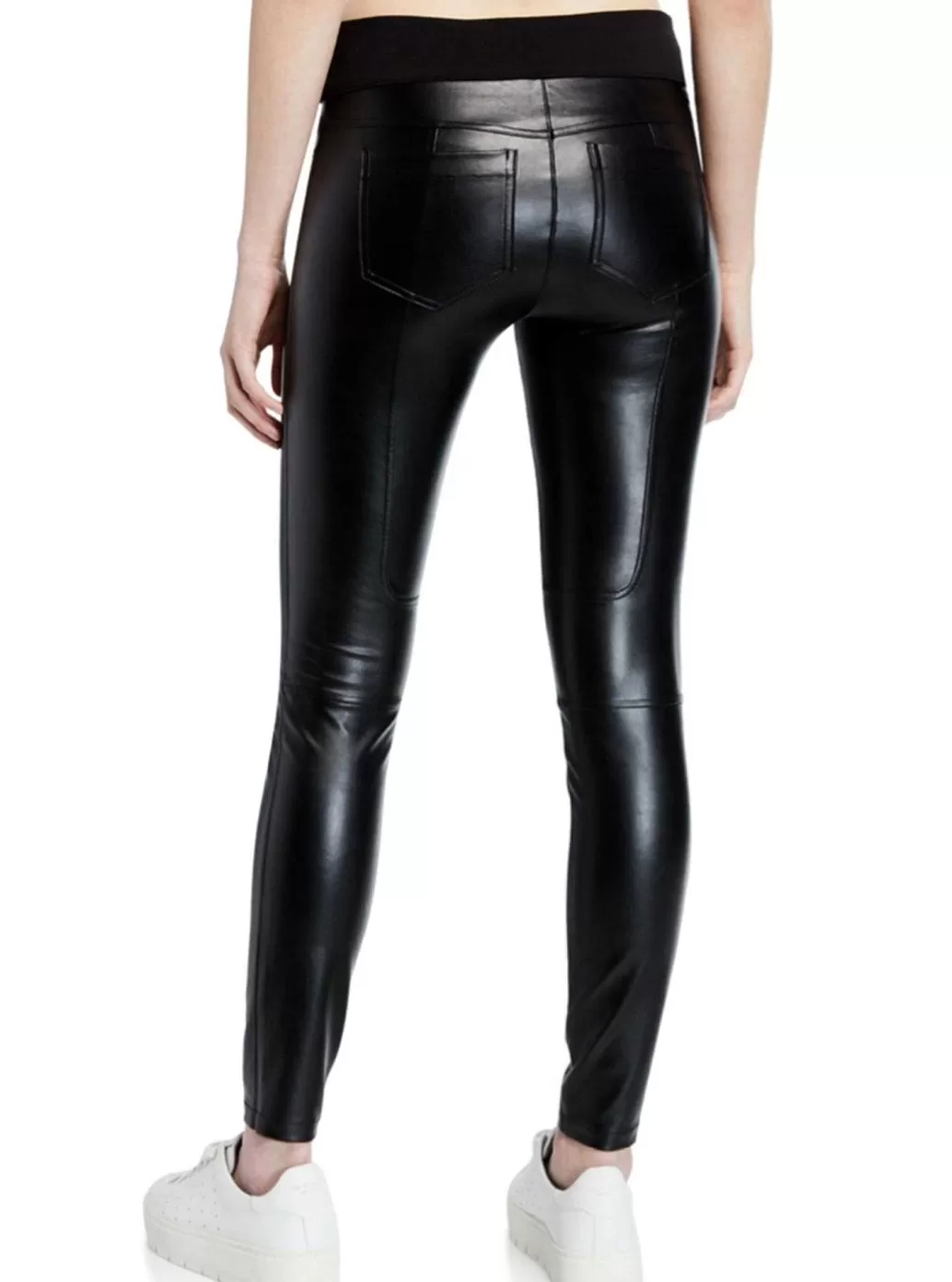 Blanc Noir Kunstleer Londen Broek*Vrouwen Bodems