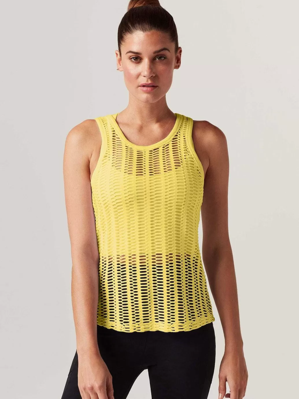 Blanc Noir Lineaire Mesh-Tanktop*Vrouwen Bovenkanten