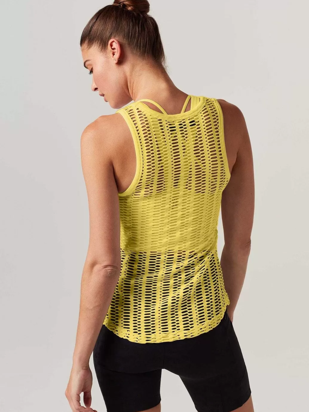 Blanc Noir Lineaire Mesh-Tanktop*Vrouwen Bovenkanten