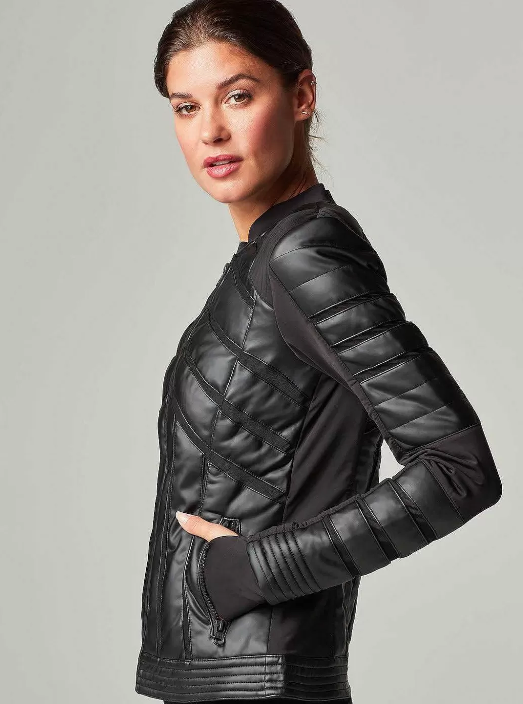 Blanc Noir Mesh-Inzetbommenwerper*Vrouwen Puffers En Jassen