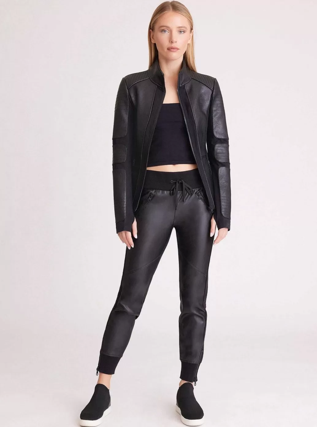 Blanc Noir Moto-Jack Met Ritssluiting Aan De Voorkant*Vrouwen Moto'S