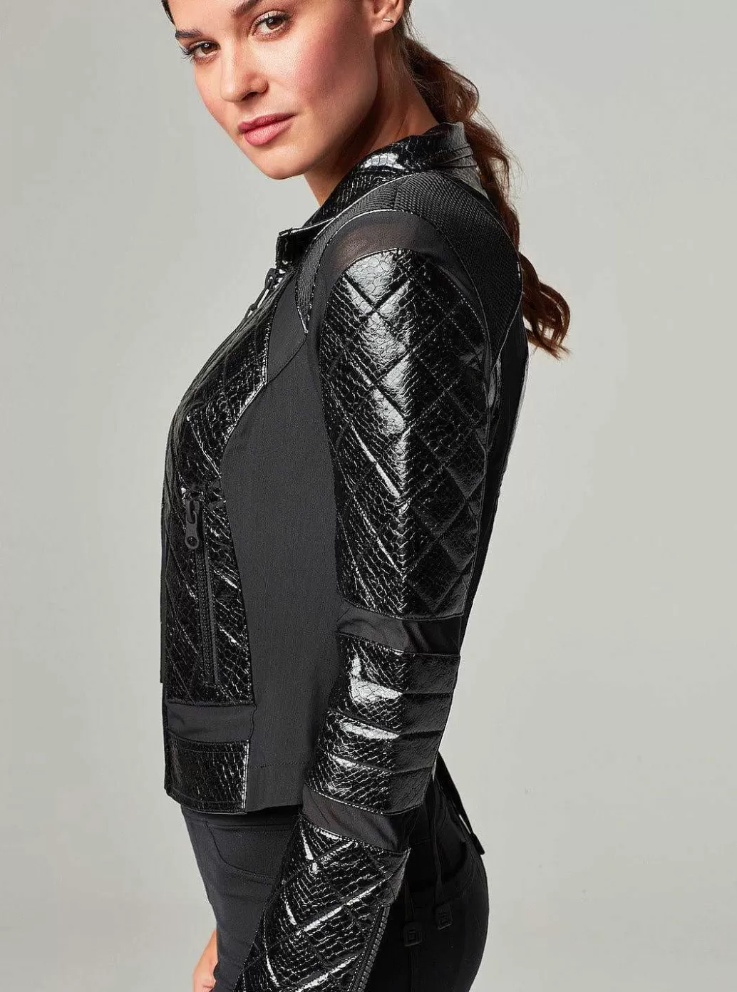 Blanc Noir Snake Moto-Jas*Vrouwen Moto'S