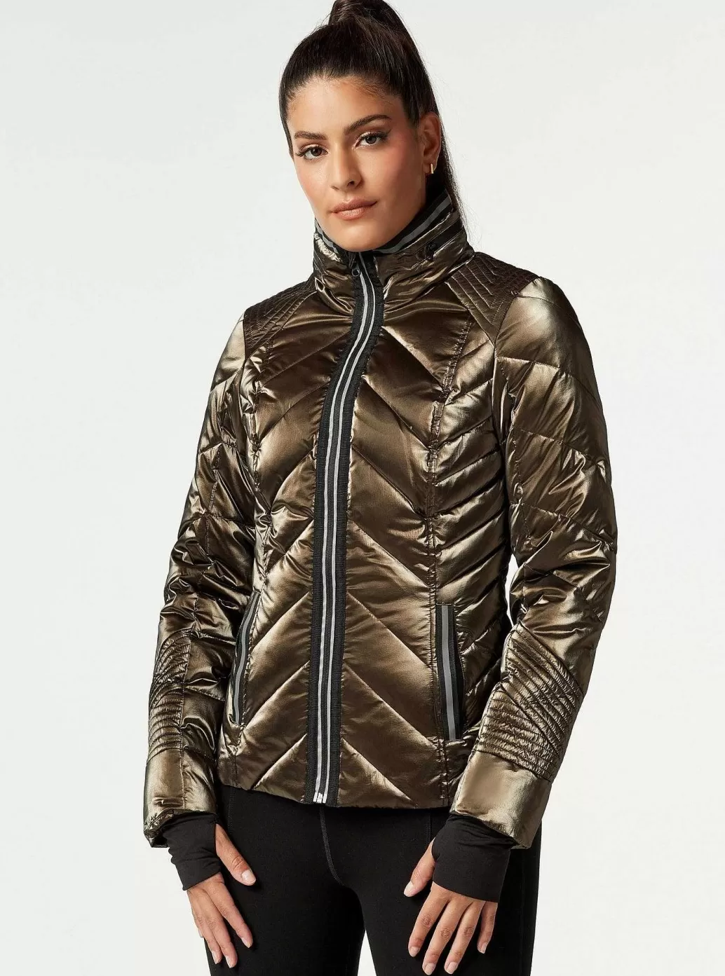 Blanc Noir Super Hero Puffer Donsjack Met Reflecterende Bies*Vrouwen Puffers En Jassen