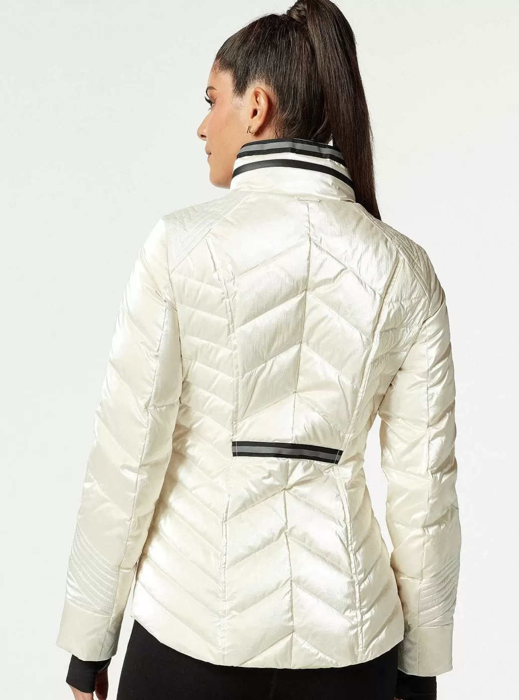 Blanc Noir Super Hero Puffer Donsjack Met Reflecterende Bies*Vrouwen Puffers En Jassen