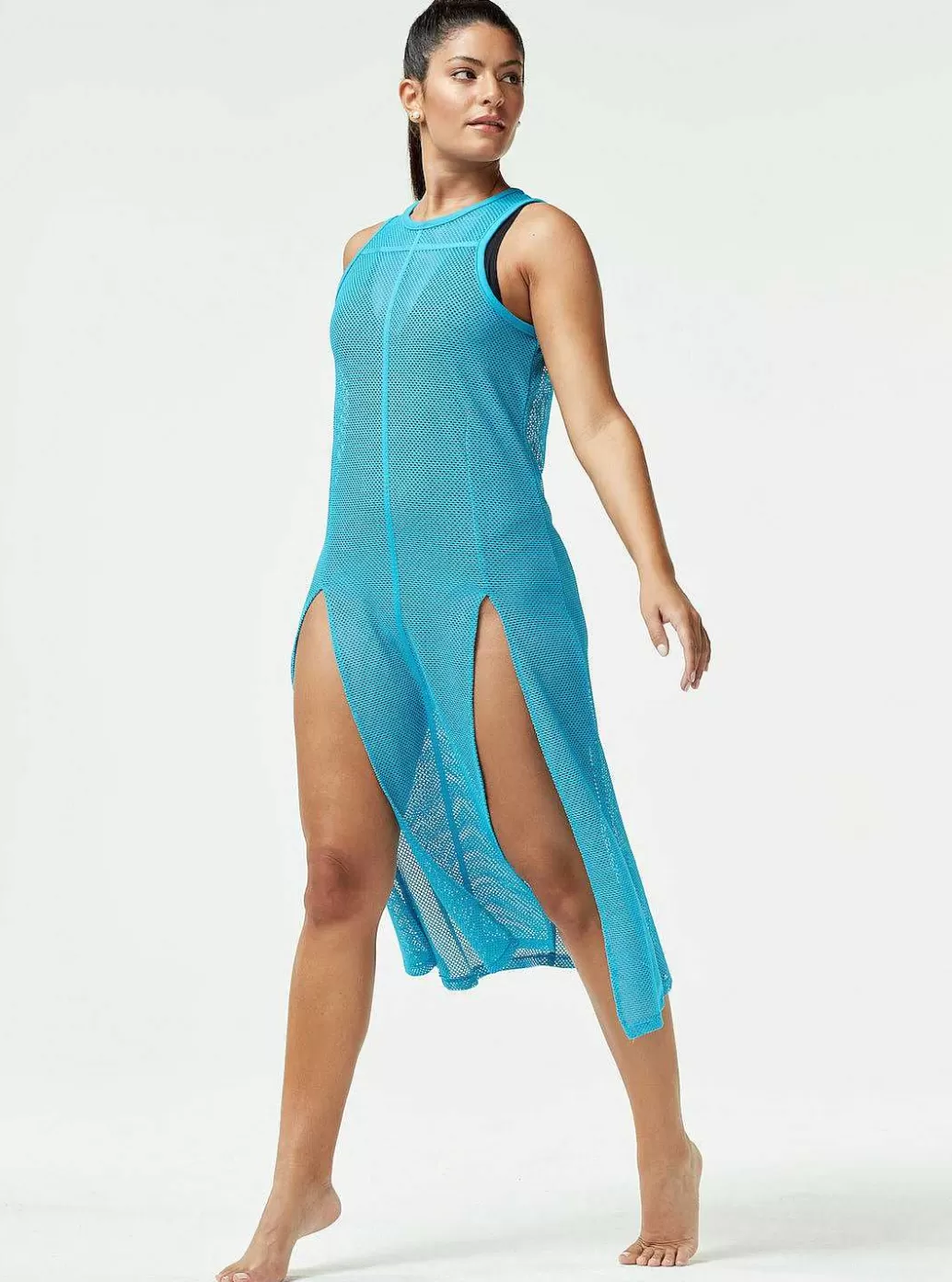 Blanc Noir Taiyo Mesh Tuniek - Aqua*Vrouwen Bovenkanten