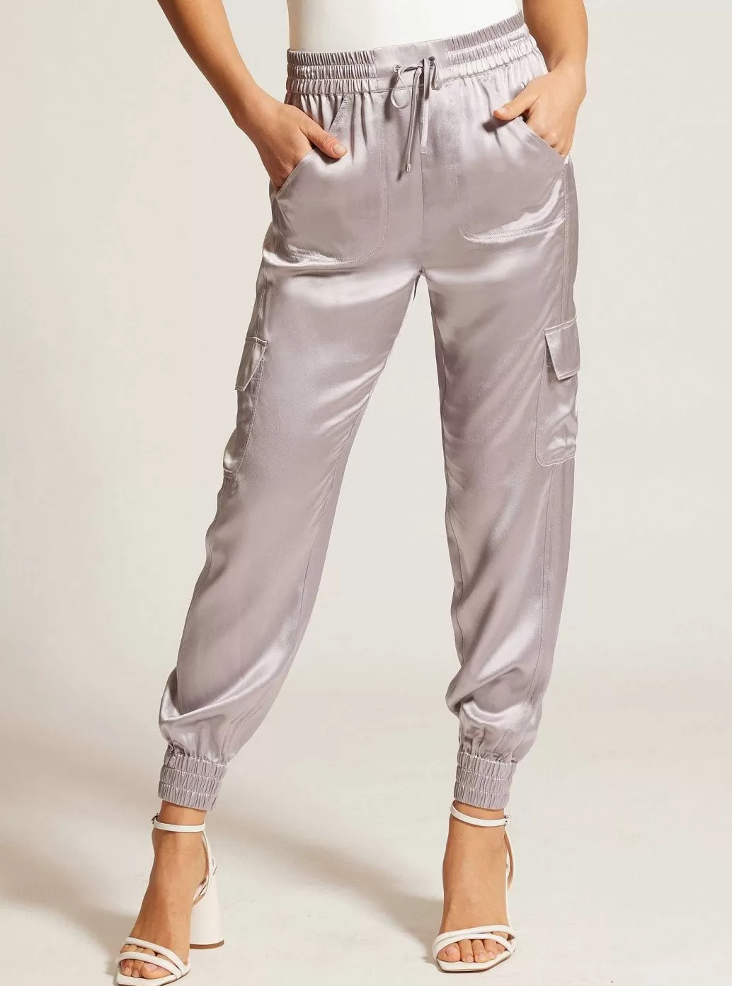 Blanc Noir Zijden Joggingbroek*Vrouwen Bodems